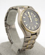 Mens Vintage Seiko Kinetic Titanium Watch 5M62-0AM0 - New capacitor and glass