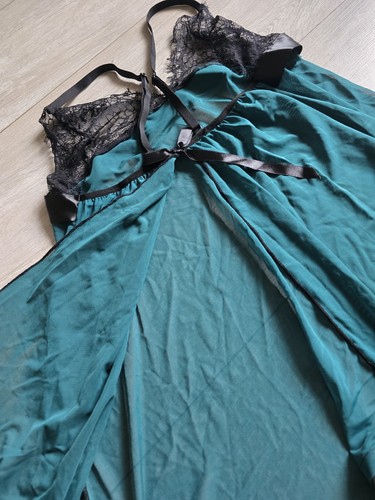 Teal lingerie slip - teal,