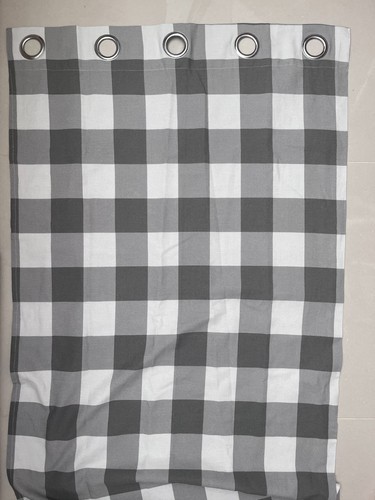 Habitat check eyelet curtains - check,