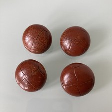 Vintage Tan Brown Leather Buttons X 4