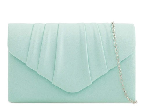 Mint green suede style evening - mint,