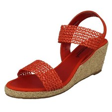 'Ladies Savannah' Slip On Wedge Heeled Sandal - F2R303