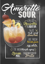 Cocktail recipes sign plaque - cocktail,