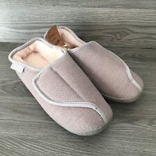 Womens Ladies Long Bay Memory Foam Slippers Grey uk Size 6 Indoor Outdoor