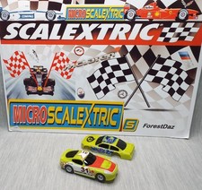 Micro Scalextric Stock Racing Car Lime Green #31 & #6 NASCAR  1:64 PreLoved Gift