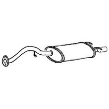 Exhaust Tail Pipe With Back