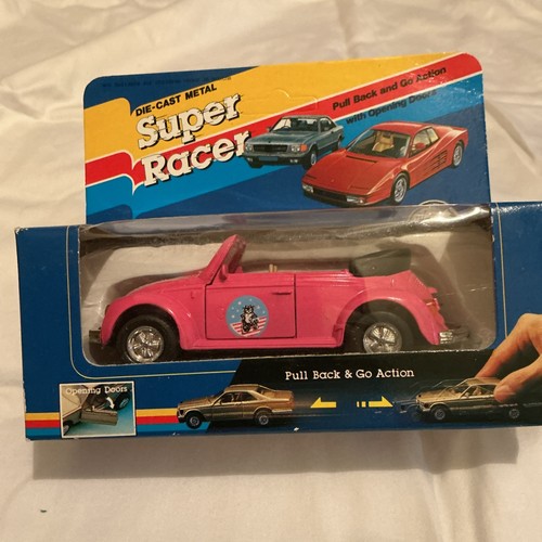 Pink super racer diecast pull - super,