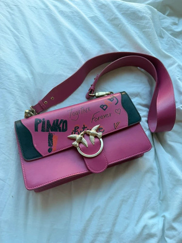 Pinko fuchsia leather - fuchsia,