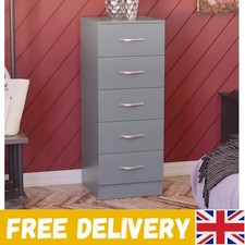 Modern 5 Drawer Narrow Chest -