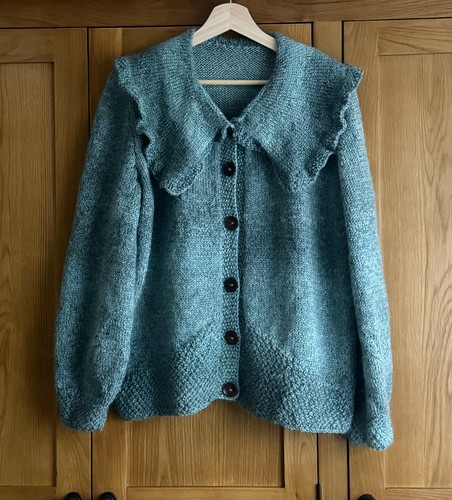 Newly hand knitted ombre - hand, wool