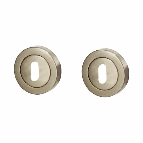 Pairs round satin silver - round,