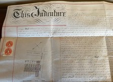 Antique Vellum Indenture For Properties in Bermondsey New Road. 1885. 
