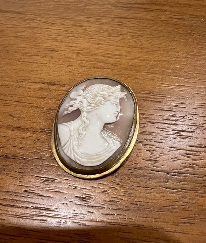 Vintage carved shell - carved,