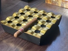 Cigar ashtray black Gold large