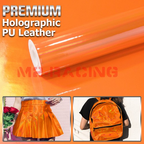 Fabric holographic orange - holographic,