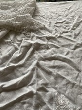 Huge Vintage  White Cotton Handmade Double Bedspread