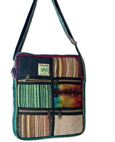 Handmade hemp cotton crossbody - handmade,