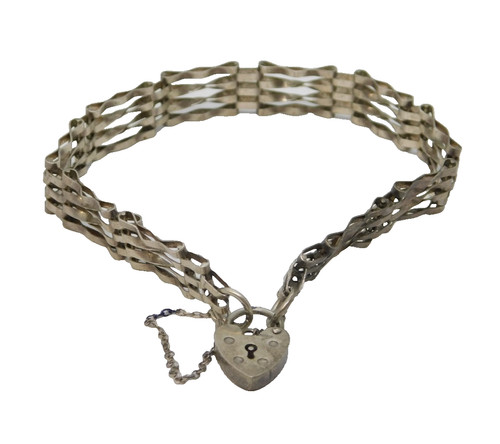 Sterling silver gate link - sterling,