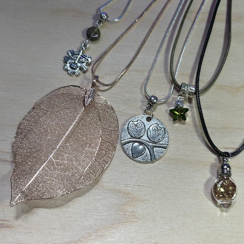 Five unique handmade pendant