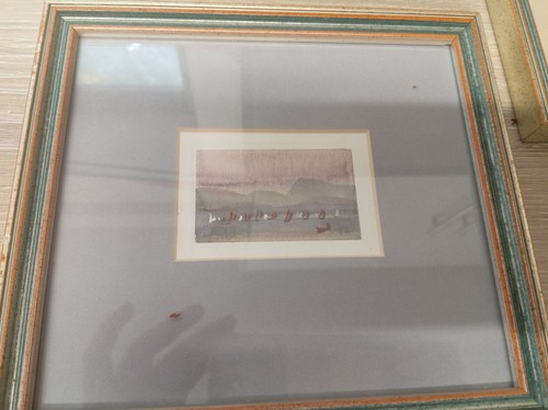 Watercolour coastal scene - watercolour,