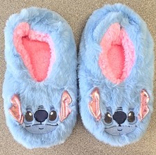 Disney LILO & STITCH Kids Girls Slippers Footlets Grippers Fluffy Winter Bed