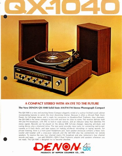 Denon 1040 stereo system - qx-1040,