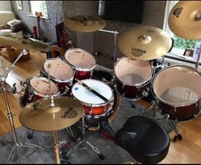 DW PDP Acoustic Drum Kit - (No snare), Upgraded stands & gear included
