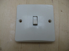 Vintage MK Single Toggle Light Switch Ivory 2 way curved corners