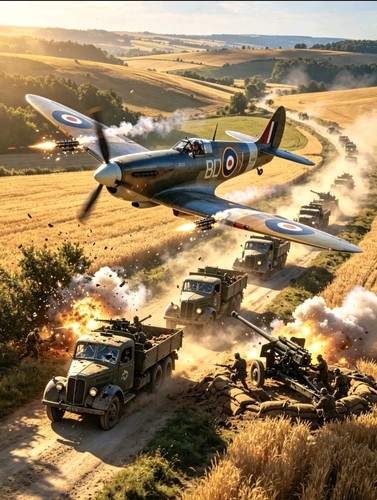 Ww2 spitfire atacking - spitfire, a