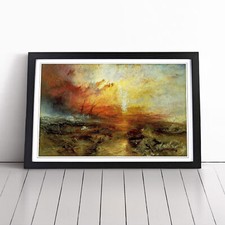J.M.W. Turner The Slave Ship Wall Art Print Framed Canvas Picture Poster Decor