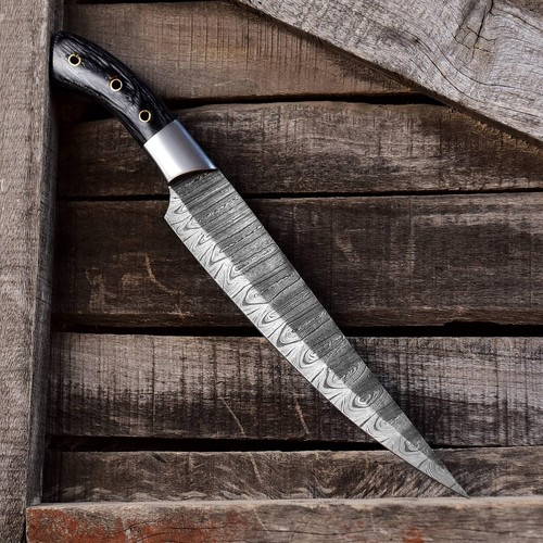 Handmade damascus steel chef - steel,