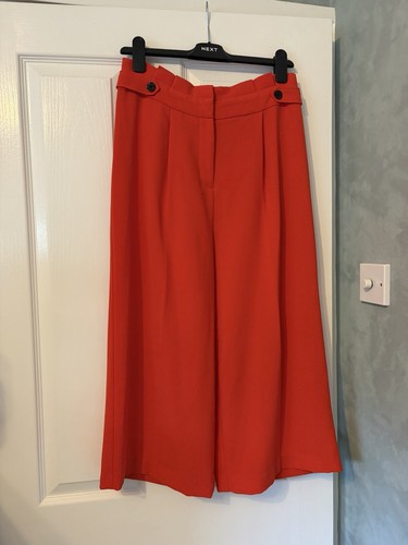 Orange short culotte trousers - short,