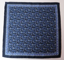 Silk pocket square. Navy blue