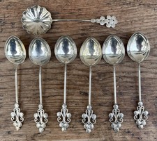 Vintage Bala Rama Varma Travancore coin silver spoons Chuckrams Kerala Antique