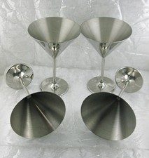 Set of 4 CHROME Metal MARTINI
