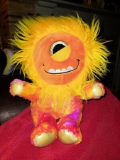 Keel Monster Motsu Spike Orange Mix One Eyed Lion Type Soft Plush Toy 10" Aprox 