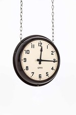 Vintage Industrial 12" Bakelite Double Gents of Leicester Factory Railway Clock