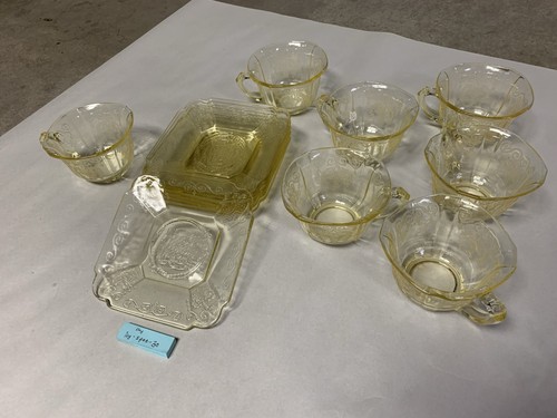 Lorain yellow glasswear basket - yellow,