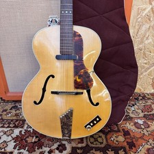 Vintage 1959 Hofner Senator Type 1 Pickup Natural Electric Archtop Guitar *1950s