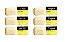 Asepso SULPHUR Plus Salicyclic Acid for Acne Prone Skin 80 gr Bar Soap-Pack of 6