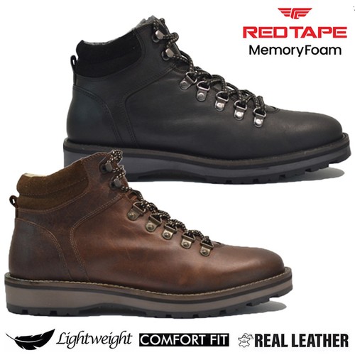 Mens leather fur walking - leather,