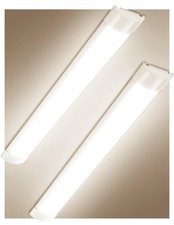 Sararoom 2-Pack 4FT 40W LED Batten - 4000K Neutral White Tube, 115x7cm