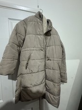 Ladies Beige Puffer Coat