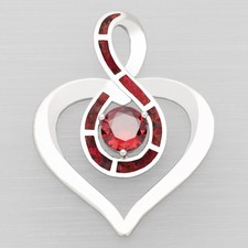 Heart Simulated Garnet Cherry