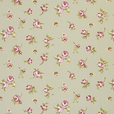 CLARKE AND CLARKE ROSEBUD SAGE 100% COTTON CURTAIN/CRAFT/PATCHWORK/BLIND FABRIC