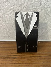 Bliss Wedding Collection 10pc Suit Cake Boxes Tuxedo Candy Favour Black White