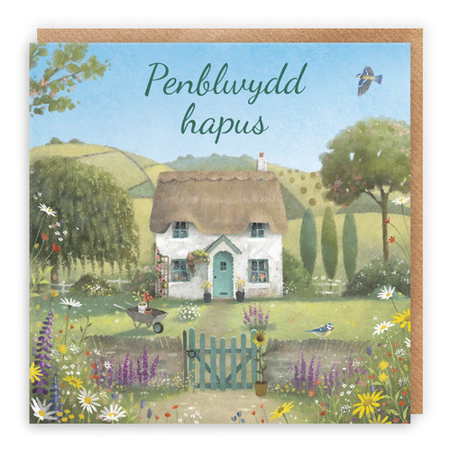 Welsh language birthday card - welsh,