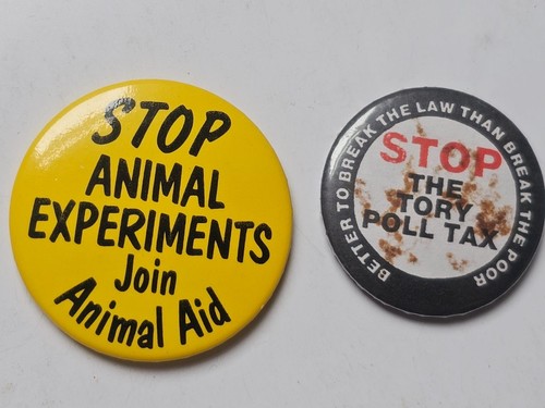 Vintage 1980s political - political, badges