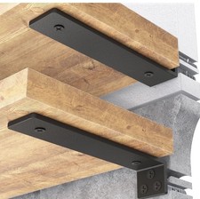 WELDUN 2Pack Metal Shelf Brackets 25cm, Heavy Duty Wall Mounted Floating Shelves