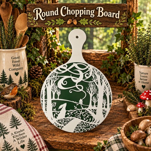 Melamine round chopping - round, board